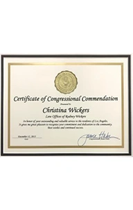 CERT OF commendation